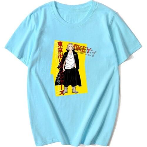 Cartoon Anime Tokyo Avengers T Shirt Custom logo T-Shirt Women Men Harajuku Short Sleeve Tops Dropshipping Summer