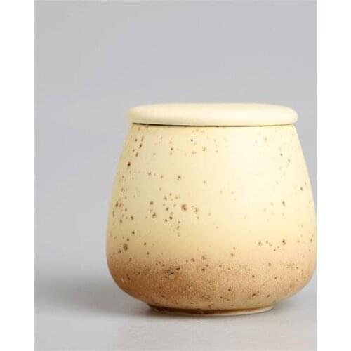 Ceramic storage bottle airtight jar and ceramic lid storage jar bulk container seasoning food spice tea coffee sugar bottle