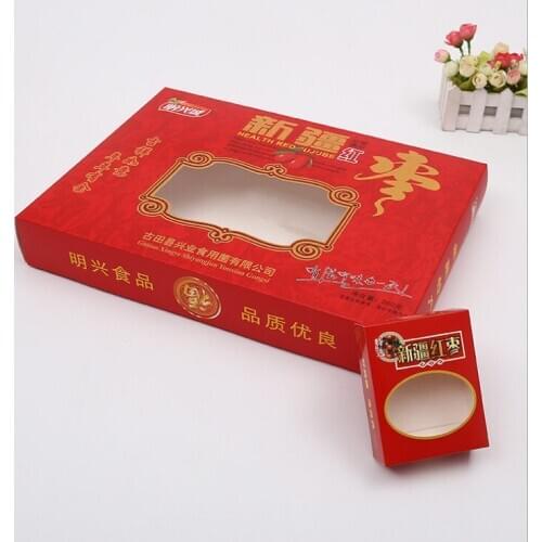 Kraft paper box with transparent window,Wholesale gift hat paper packaging luxury flower box ---DH10224