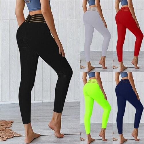 INFILAR Sexy Booty Yoga Pants High Waist Shirring Legging For Fitness Seamless Workout Push Up Leggins Mujer Energy Gym Clothes