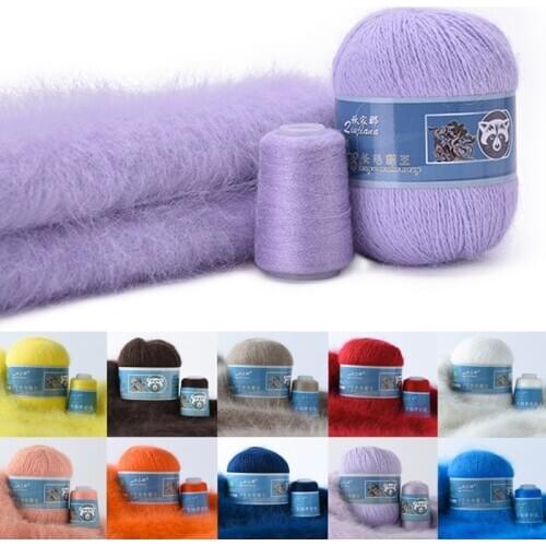 Hot Selling Soft Mink Velvet Wool Yarn for Hand Knitting Luxury Long Plush Wool Cashmere Crochet Yarn For Fall Winter 70g/PCS