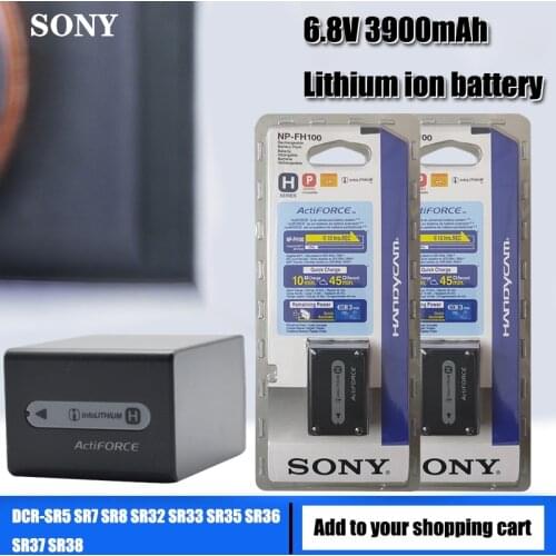 Sony Original 6.8v NP-FH100 NP FH100 NPFH100 3900mah Lithium Rechargeable Battery NP-FH30 NP-FH40 NP-FH60 NP-FH50 Camera Cells