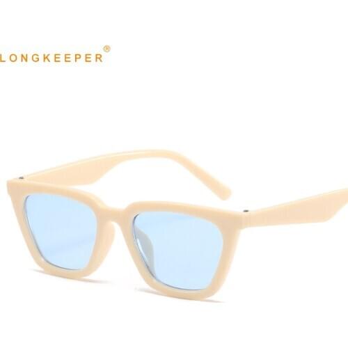 LongKeeper Luxury Square Sunglasses Women 2021 Trend Cat Eye Sun Glasses Female Vintage Travel Shades UV400 Lentes De Sol Mujer