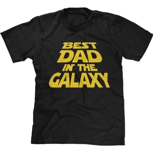 Mens T-shirt Best Dad In The Galaxy Short Sleeves Best Father Gift