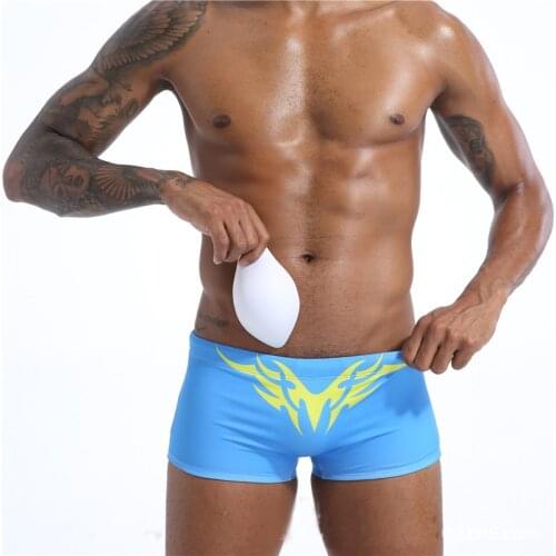 Low Waist Mens Boxer Shorts Push Pad Swimwear Pocket Swimsuit Sexy Mens Swim Trunks 6 Colors Sea Surf Beach Short Bain Homme