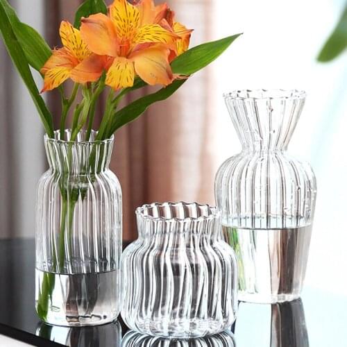 Small Flower Vase For Home Decor Glass Vase Flower Glass Terrarium Table Ornaments Floral Small Vase