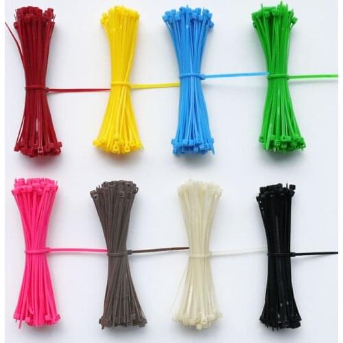 30pcs Nylon Cable Ties 3 mm x 100 mm Self-locking Plastic Zip Ties Colours Select