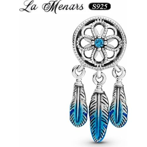 La Menars New Dream Catcher Bead Fit Original Pandora Charm Bracelet Genuine 925 Sterling Silver For Women Jewelry DIY Making