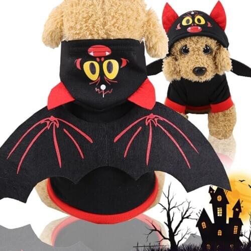 Dog clothes Halloween uniforms funny clothes Pet cat clothes autumn and winter clothes turned into two feet pants warm sweater