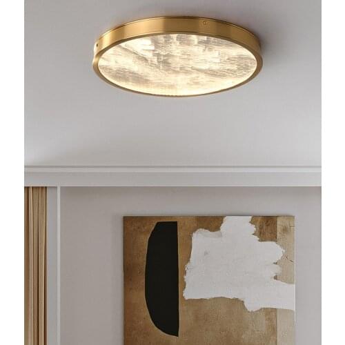 All copper ceiling lamp post modern light luxury creative bedroom study aisle ceiling lamp