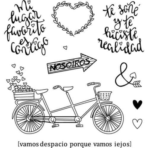 Spanish Word Transparent Clear Silicone Stamp/Seal for DIY scrapbooking/photo album Decorative clear stamp sheets A571