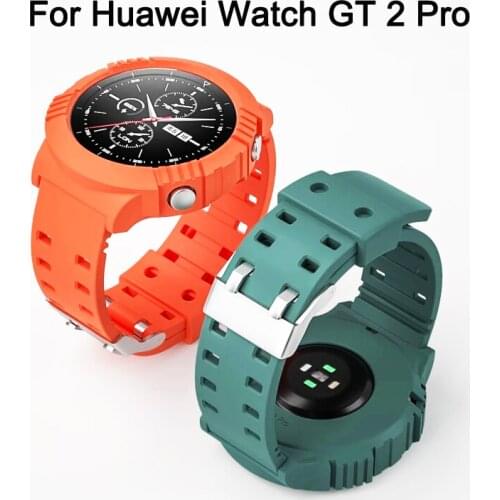 All-inclusive Silicone Watchband For Huawei GT2 Pro Honor Magic Watch GT 2 2e 42mm 46mm GS Pro Wristband Rubber Sport Case Strap