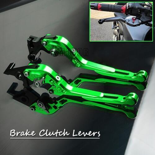 Motorcycle Brake Clutch Levers For Kawasaki Ninja650R ER6F ER6N Adjustable Extendable Lever Ninja 650 R ER 6F 6N ER-6F ER-6N