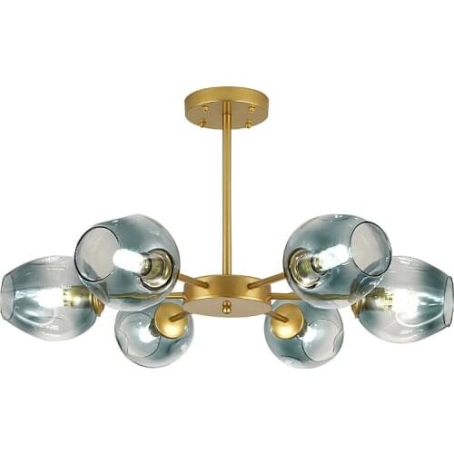 Nordic Modern E27 Glass Ball Lampshade Pendant Light Living Room Bedroom Loft Scandinavian Design Home Decoration Light Fixtures