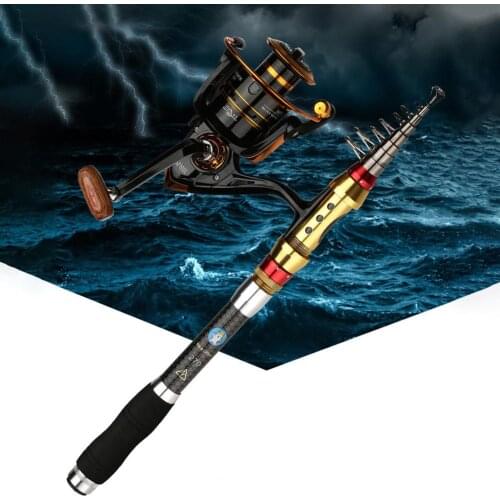 1.8-3.6m Telescopic Light Carbon Fiber Metal Fishing Rod Pole Fish Tackle Tool