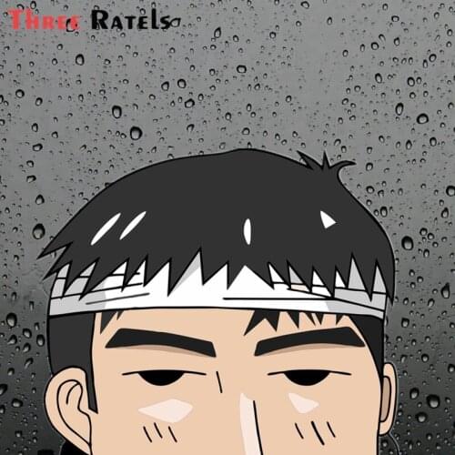 Three Ratels FC246 Cool Funny 3D KOICHIRO IKETANI Peeking Anime JDM Stickers For DIY Sticker On Suitcase Luggage