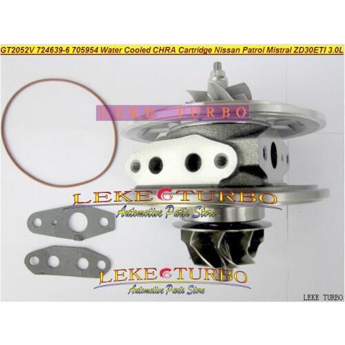 Water Cooled Turbo Cartridge CHRA GT2052V 724639-5006S 724639 705954 705954-0002 For NISSAN Patrol MISTRAL Terrano ZD30DTI 3.0L