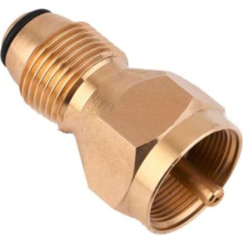 Universal Safety Propane Refill Adapter for 1Lb Cylinder Tank Coupler Heater Bottle Solid Brass Regulator Valve Accessory