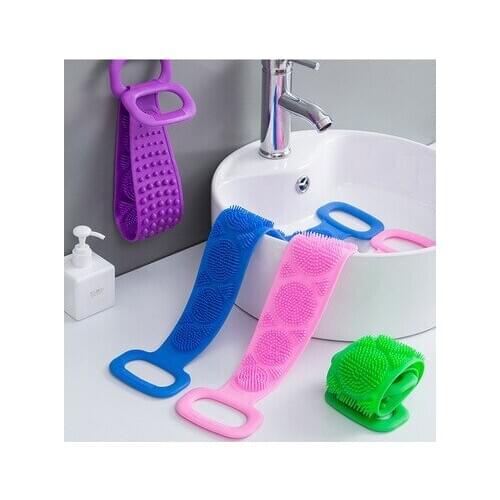 Magic Silicone Brushes Bath Towels Rubbing Back Mud Peeling Body Massage Shower Extended Scrubber Skin Clean Brushes Bathroom