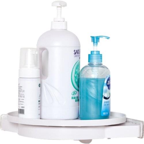 Rotating Shelf Corner Shelf Free Perforation Kitchen and Bathroom Shelf