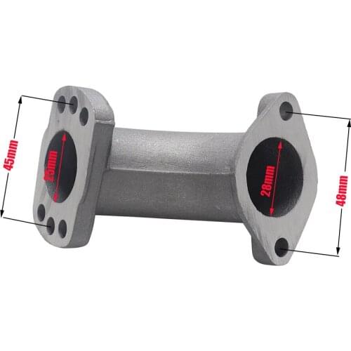 Mainfold Intake Pipe For PE24 PE26 PE28 VM24 VM26 Carb Carburetor YX ZS GPX Zongshen Engine Mini Pit Dirt Bike Motorcycle Gas