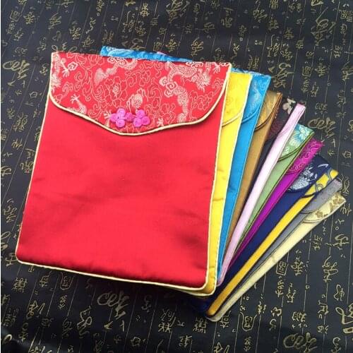 High-end buddhist scriptures bag Chinese style silk bag apple tablet computer Ipad bag jewelry bag