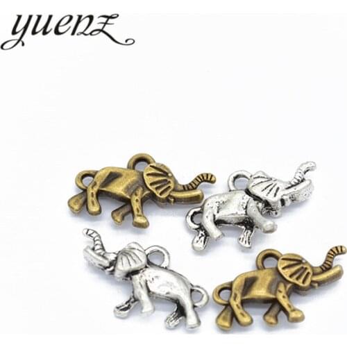 YuenZ 7pcs Antique silver color Elephant Charms Pendant jewelry findings for DIY Fit Necklace Accessories,Zinc Alloy D9188