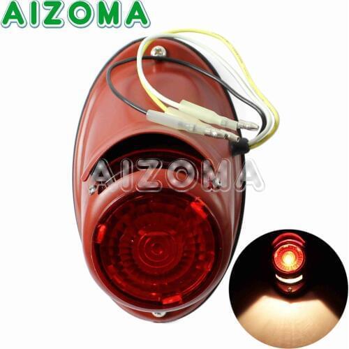 12v Vintage Brake Taillight Dnepr Ural Sidecar Motorcycle License Plate Light For Zundapp BMW KS750 DS750 K750 Wehrmacht BW40