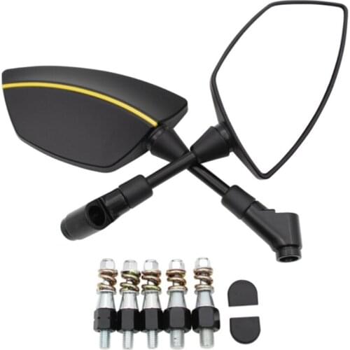 50LC Motorcycle Rearview Mirror Wide Visual Diameter 2Pcs Parking Mirror Handlebar Rear Mirrors Portable Side Mirror