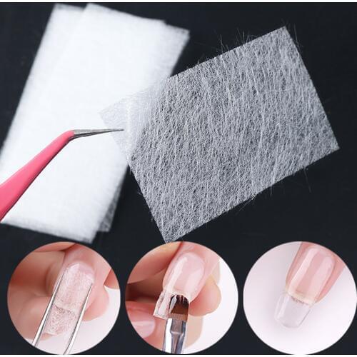 10pcs Practical Silk Fiberglass For Nail Extension UV Gel Quick Building Acrylic Fiber Glass Nail Forms Manicure Tool LA1507-1