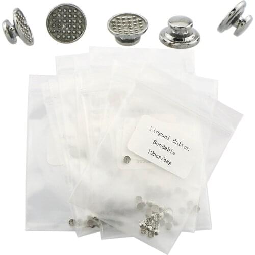 100 Pcs Dental Orthodontic Lingual Buttons Bondable Round Base