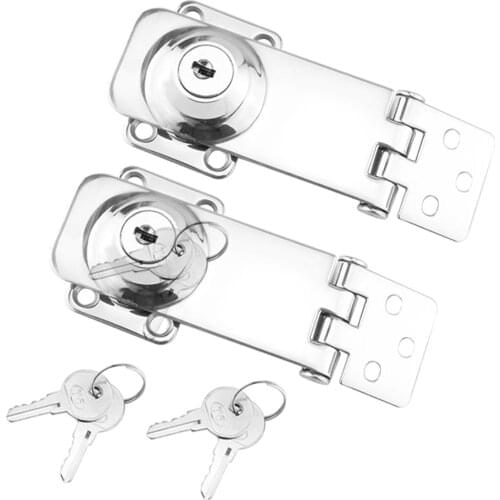 2Pcs Marine Boat Stainless Steel 316 Locking Hasp Safety Lock Hatch Cabinet Door Cabin Deck Locker Hatch Latch Yacht Accessories