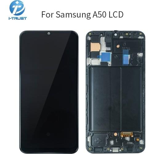 20pcs OLED LCD For Samsung Galaxy A50 Display With Frame for 6.4" Samsung A50 A505F A505F/DS SM-A505F Touch Screen Assembly