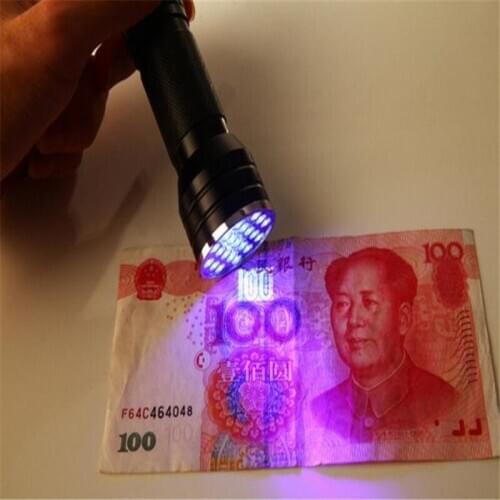 21 LED 395 UV Ultra Violet Blacklight Flashlight For CSI Inspection Light A1