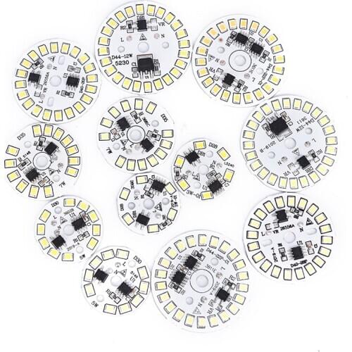220V LED Bulb Patch Lamp SMD Plate Circular Module Light Source Plate For Bulb Light