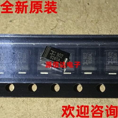 5PCS Brand new imported B260-13-F screen printing: real picture shooting of B260A SMB 2A 60V Schottky tube