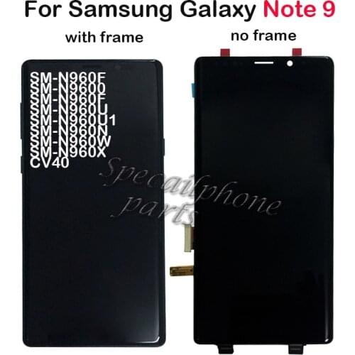AMOLED For Samsung Galaxy Note 9 LCD N960F/DS SM-N960U N9600/DS Display With Frame Touch Screen Digitizer for samsung note9 lcd