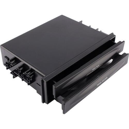 Overseas Car auto Double Din Radio Pocket Drink Cup Holder+Storage Box Universal