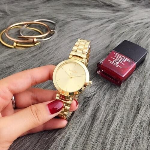 Fashion Quartz Bracelet Watch Stainless Steel Strap Butterfly Buckle Brand Womens Watches Girls Favorite Gift First Choice