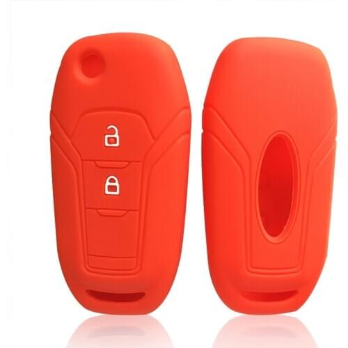 Silica Gel Key Cover Case for Ford Fusion 2014 Mondeo EVEREST Ecosport Ranger Escape Flip Folding Key Holder Car Accessories