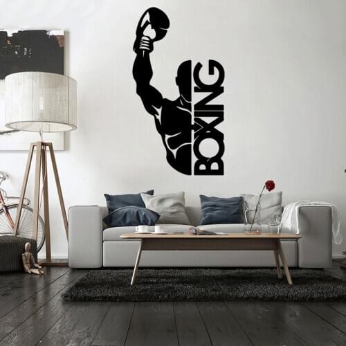 Boxing Room Fitness Room Decor Wall Stickers Art Mural Wall Decal Commercial Stickers Living Room Decoration CX151