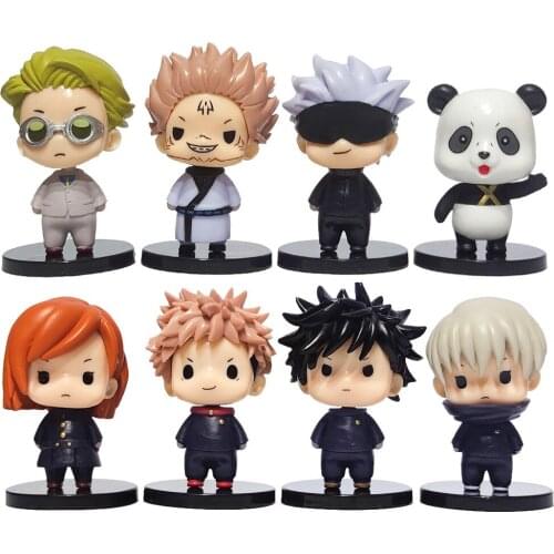 New 8pcs/Set 10cm Anime Jujutsu Kaisen Gojo Satoru Kugisaki Figure Action Figure Modle Toys Antistress Home Decor Fidget Figma