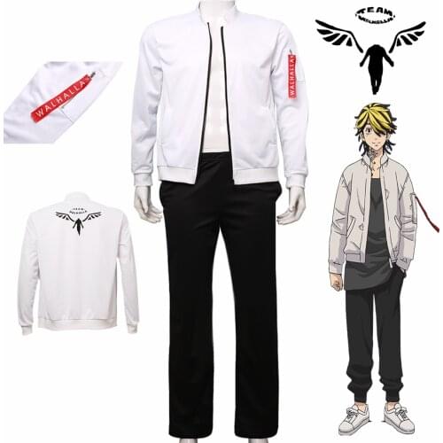 Tokyo Revengers Kazutora Hanemiya Cosplay Adults Unisex Costume Printing Set Jacket Pants Suit Halloween Prop