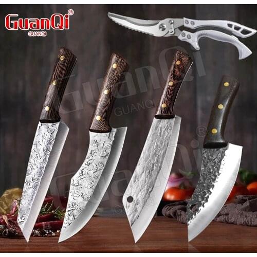 Handmade Forged Kitchen Knife Ultra Sharp Fish Knife Butcher Slicing Knife Boning Knife Kitchen Meat Chopping Knife Cooking Tool
