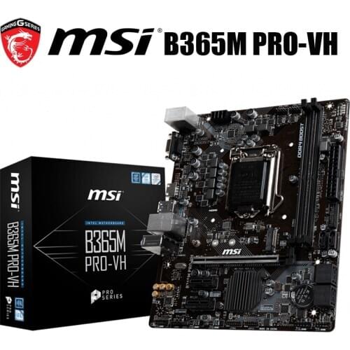 LGA 1151 MSI B365M PRO-VH Motherboard Core i7/i5/i3 DDR4 32GB DDR4 2666MHz 1151 Desktop Msi B365 Mainboard 1151 PCI-E 3.0 M.2