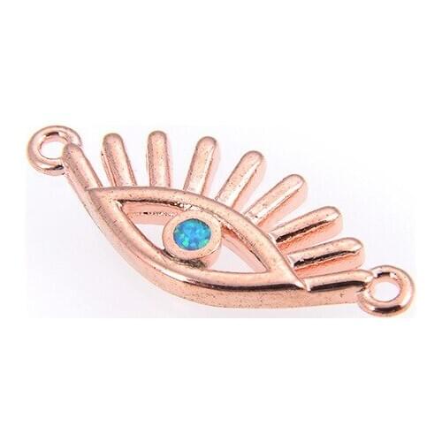 Trendy Jewelry Color Opal Personality Eye Bracelet Necklace Connector DIY Handicraft Classic Charm
