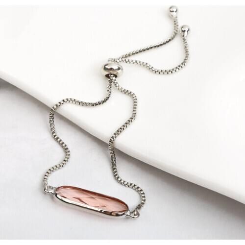 Fashion New Transparent Stone Bracelet For Women Men Simple Punk Hip Hop Charm Pull Tie Bangle Jewelry Birthday Gift