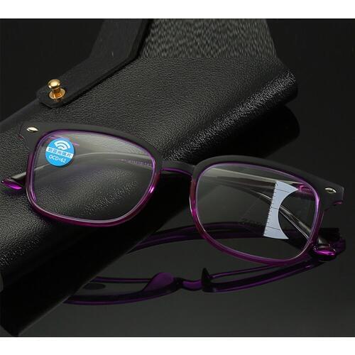 Retro Look Far and Near Anti-blue Women Progressive Multifocal Reading Glasses +0.75 +1.25 +1.5 +2.00 +1.75 TO +4