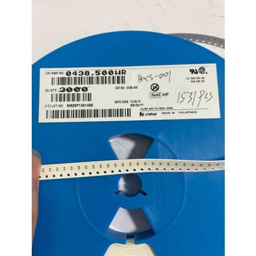 0438.500WR（F）0603 0.5A 500MA 63V SMD Littelfuse One-time fuse 20PCS