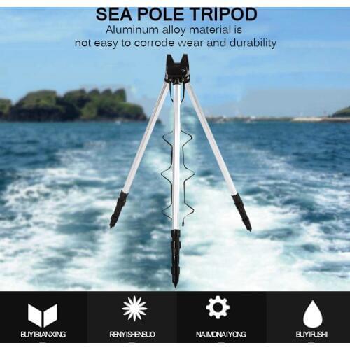 Fishing Rods Support Multifunction TelescopicFoldable Durable Adjustable Outdoor Fishing Equipments Tripod Sea Rods Stand
